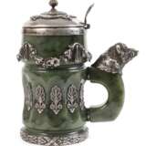 Seltener Humpen aus Silber und Nephrit - photo 1