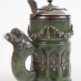 Seltener Humpen aus Silber und Nephrit - photo 2