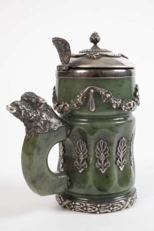 Seltener Humpen aus Silber und Nephrit - photo 2