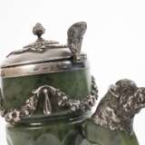 Seltener Humpen aus Silber und Nephrit - photo 4