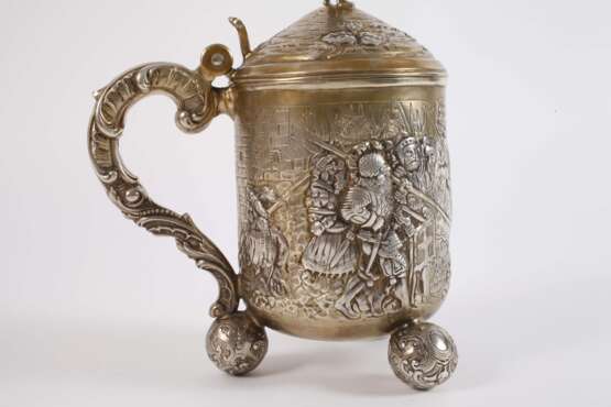 Silber großer Kugelfußhumpen im Barockstil - photo 2