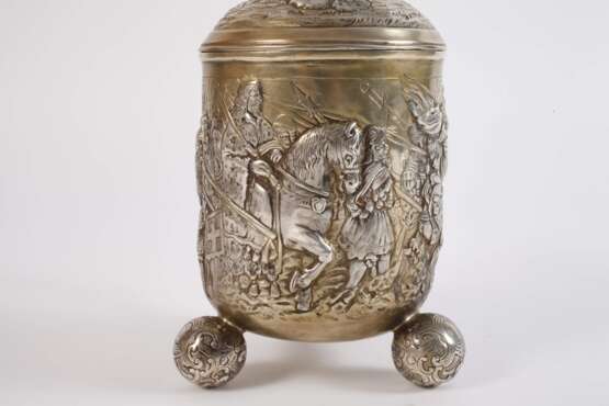 Silber großer Kugelfußhumpen im Barockstil - photo 3