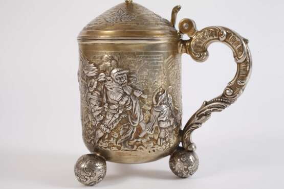 Silber großer Kugelfußhumpen im Barockstil - photo 4
