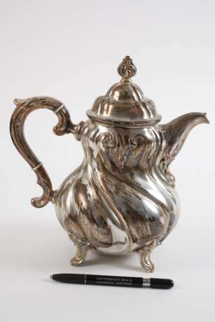 Silber Teekanne im Barockstil - photo 3