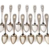 Silber zwölf Kaffeelöffel Historismus - photo 1
