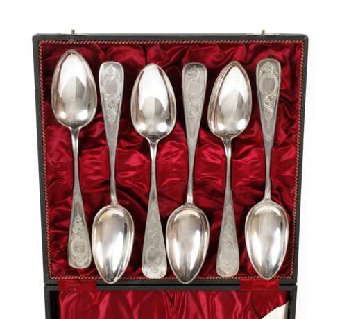 Silber sechs Speiselöffel Historismus - photo 1 Silber sechs Speiselöffel Historismus - photo 1