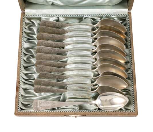 Zwölf Kaffeelöffel Silber - Foto 1