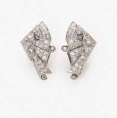 Ein Paar Ohrclips mit Diamanten. USA, 1940-1950er Jahre