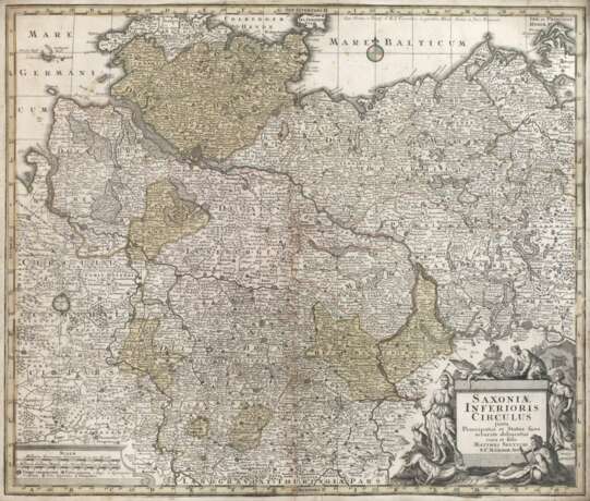 Matthäus Seutter, Karte Norddeutschland - photo 1 Matthäus Seutter, Karte Norddeutschland - photo 1