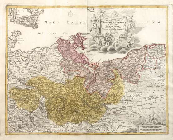 Johann B. Homann, Karte Brandenburg-Hinterpommern - photo 1 Johann B. Homann, Karte Brandenburg-Hinterpommern - photo 1