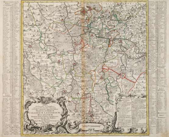 Matthäus Seutter, Karte Mittelsachsen - photo 1 Matthäus Seutter, Karte Mittelsachsen - photo 1