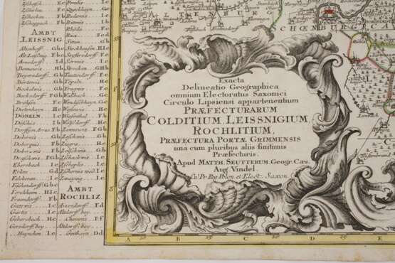 Matthäus Seutter, Karte Mittelsachsen - photo 3 Matthäus Seutter, Karte Mittelsachsen - photo 3