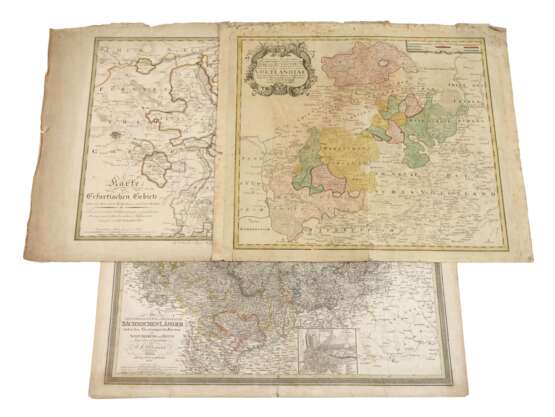 Drei Kupferstichkarten Mitteldeutschland - фото 1 Drei Kupferstichkarten Mitteldeutschland - фото 1