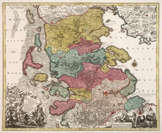 Tobias Lotter, Kupferstichkarte Schleswig - photo 1 Tobias Lotter, Kupferstichkarte Schleswig - photo 1