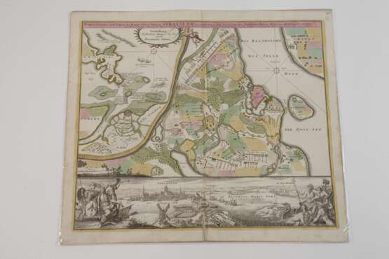 Johann B. Homann, Ansicht und Karte Stralsund - Foto 2 Johann B. Homann, Ansicht und Karte Stralsund - Foto 2