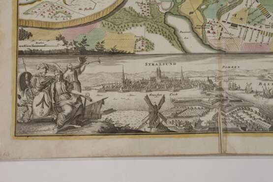 Johann B. Homann, Ansicht und Karte Stralsund - Foto 3 Johann B. Homann, Ansicht und Karte Stralsund - Foto 3