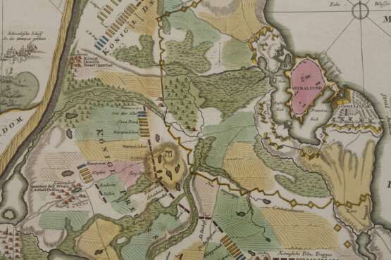 Johann B. Homann, Ansicht und Karte Stralsund - Foto 4 Johann B. Homann, Ansicht und Karte Stralsund - Foto 4