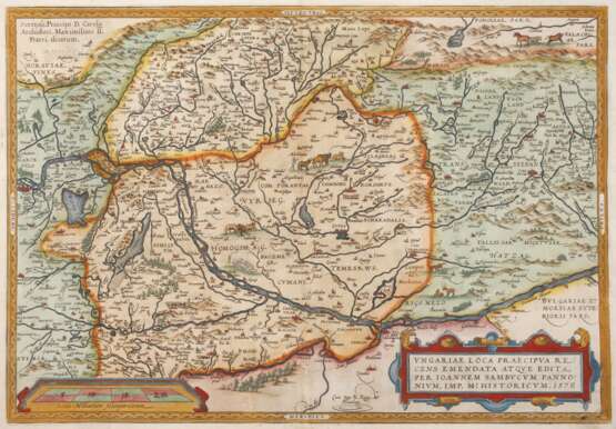 Abraham Ortelius, Karte Ungarn - Foto 1