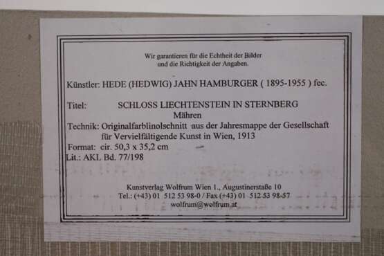 Hede Jahn, "Schloss Lichtenstein..." - photo 3 Hede Jahn, "Schloss Lichtenstein..." - photo 3