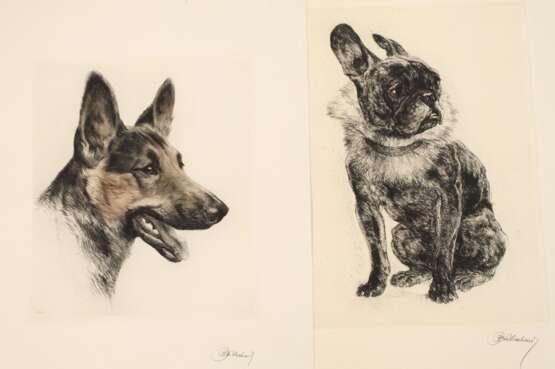 Kurt Meyer-Eberhardt, Paar Hundedarstellungen - photo 1 Kurt Meyer-Eberhardt, Paar Hundedarstellungen - photo 1