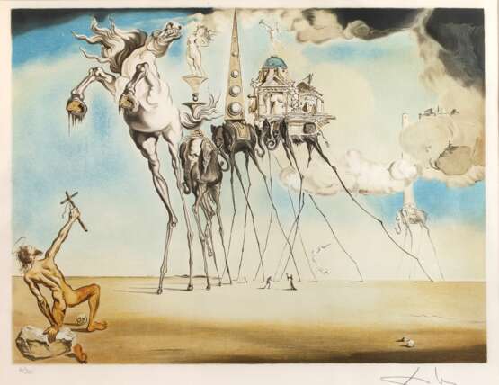 Salvador Dali, "Versuchung des heiligen Antonius" - Foto 1