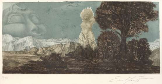 Ernst Fuchs, "Zyklopische Landschaft" - photo 1 Ernst Fuchs, "Zyklopische Landschaft" - photo 1