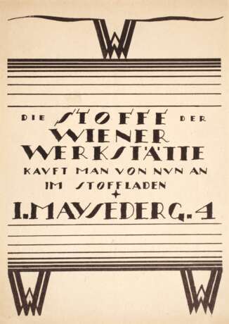 Dagobert Peche, Werbung Wiener Werkstätte - photo 1 Dagobert Peche, Werbung Wiener Werkstätte - photo 1