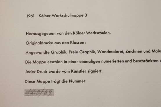 Kölner Werkschulen, Mappe "Kölsche Fastelovend" - photo 5