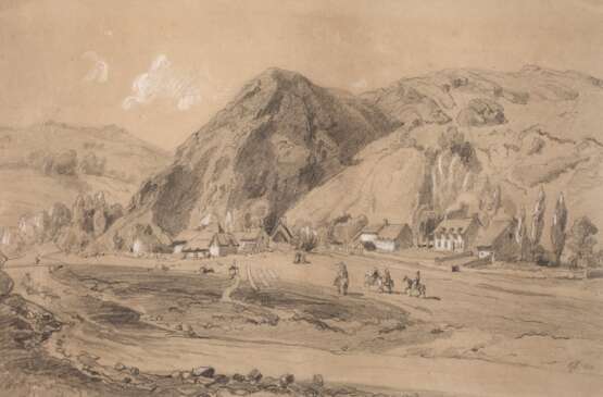 Johann Georg von Dillis, attr., Voralpenlandschaft - Foto 1 Johann Georg von Dillis, attr., Voralpenlandschaft - Foto 1