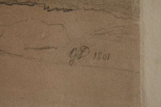 Johann Georg von Dillis, attr., Voralpenlandschaft - Foto 3 Johann Georg von Dillis, attr., Voralpenlandschaft - Foto 3