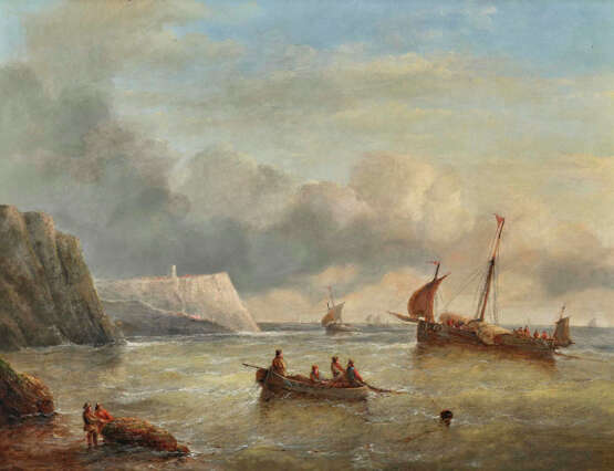 Kannemans, Christiaan Cornelis. Fischer- und Segelboote vor der Kanalküste - photo 1