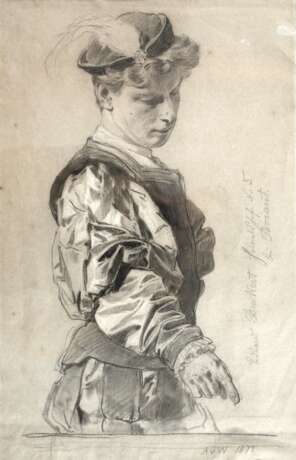 Anton von Werner, Halbportrait eines jungen Mannes - photo 1