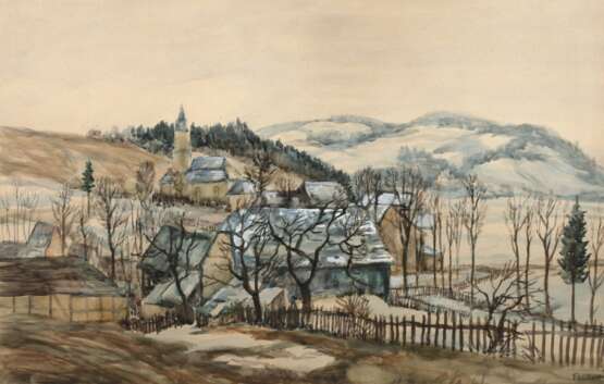 Hermann Paschold, "März im Weidatal" - photo 1 Hermann Paschold, "März im Weidatal" - photo 1