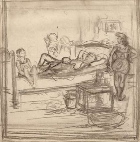 Heinrich Zille, attr., "Auf Wanzenjagd" - Foto 1