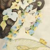 A. Kefer, Dame mit floralem Schmuck - photo 1