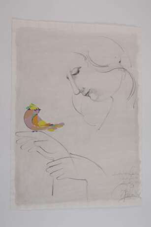 Björn Wiinblad, Junge Frau mit Vogel - photo 2 Björn Wiinblad, Junge Frau mit Vogel - photo 2