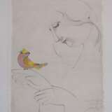 Björn Wiinblad, Junge Frau mit Vogel - photo 2