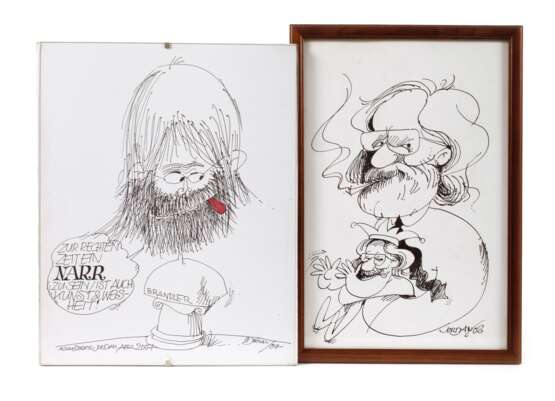 Achim Jordan, Paar Karikaturen - photo 1 Achim Jordan, Paar Karikaturen - photo 1