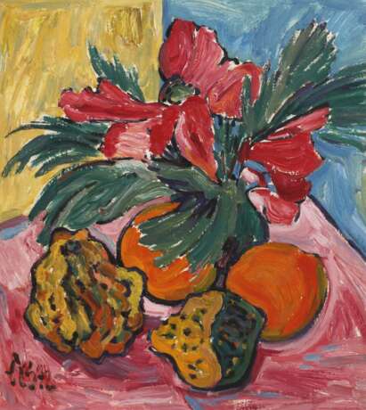 Fredo Bley, Stillleben mit Blumen und Früchten - photo 1 Fredo Bley, Stillleben mit Blumen und Früchten - photo 1