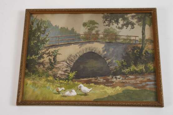 Ernst Frommhold, "Brücke am Kemnitzbach" - Foto 2 Ernst Frommhold, "Brücke am Kemnitzbach" - Foto 2