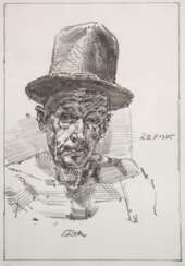 Werner Tübke, &quot;Selbstbildnis mit Hut&quot; und Foto