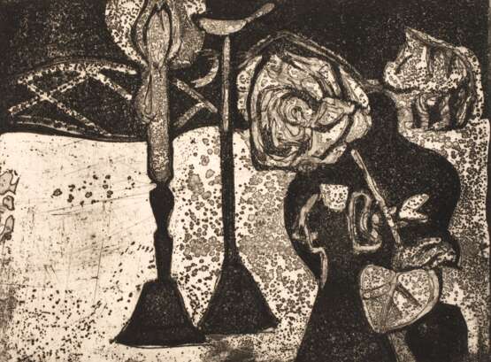 Wilhelm Lachnit, Stillleben mit Kerzen - Foto 1