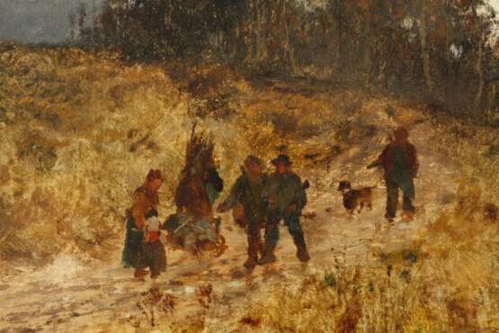 Karl Heffner, attr., Herbstliche Seelandschaft - Foto 4 Karl Heffner, attr., Herbstliche Seelandschaft - Foto 4