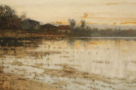 Karl Heffner, attr., Herbstliche Seelandschaft - Foto 5 Karl Heffner, attr., Herbstliche Seelandschaft - Foto 5