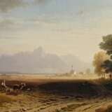 Karl Heilmayer, Märzenlandschaft mit Bauer beim Pflügen - фото 1