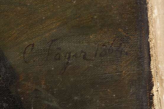 Carl Jäger, attr., Damenportrait - Foto 4 Carl Jäger, attr., Damenportrait - Foto 4