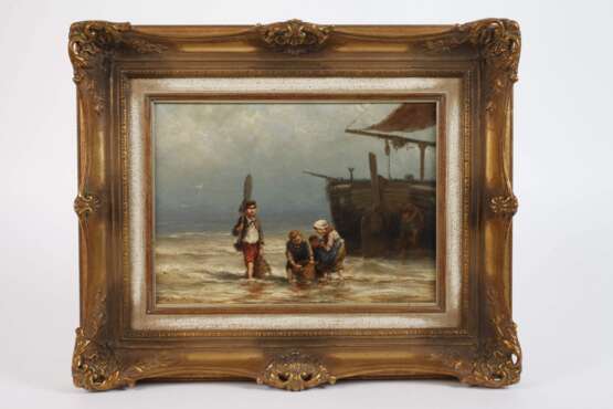 Jan Hermann Barend Koekkoek, Fischer am Strand - photo 2 Jan Hermann Barend Koekkoek, Fischer am Strand - photo 2