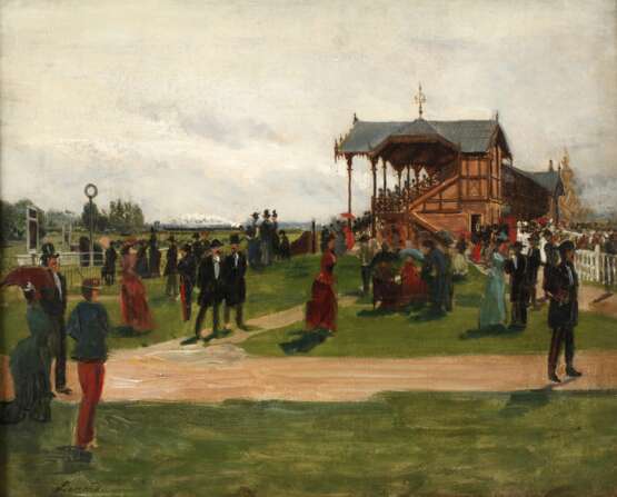 Lienard, Gesellschaft auf der Pferderennbahn - photo 1 Lienard, Gesellschaft auf der Pferderennbahn - photo 1