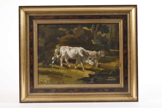 Willem de Zwart, attr., Bäuerin mit Kühen - photo 2 Willem de Zwart, attr., Bäuerin mit Kühen - photo 2
