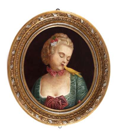 Dame mit gelbem Kanarienvogel - photo 1